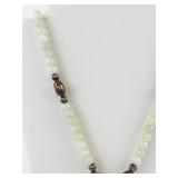 CloisonnÃ© Flower Pendant Necklace with Jadeite Beads