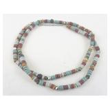 Colorful Beaded Necklace with Multi-Tone Wooden Disc Beads