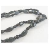 Polished Green Stone Bead Necklace