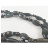 Polished Green Stone Bead Necklace