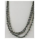 Heishi Bead and Turquoise Triple Strand Necklace