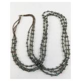 Heishi Bead and Turquoise Triple Strand Necklace