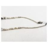 Vintage Beaded Statement Necklace with Faux Pearls and Decorative Pendant