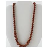 Vintage Red Coral Beaded Necklace