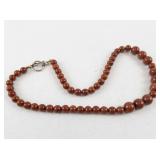 Vintage Red Coral Beaded Necklace