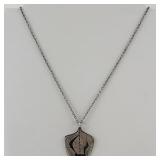 Ron Senungetuk (Inuit) Sterling Silver Pendant Necklace,
