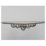 Decorative Chain Anklet or Choker Necklace with Clear Stones