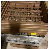 lot of commercial dishwashing racks