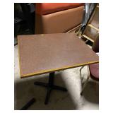 30 x 24 Table laminate table with cast iron legs