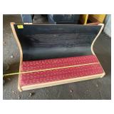 Red pattern and Black Medium Booth Without stand 44 1/4 L x 22 H