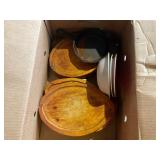 Lot of fajita trays, bowls, and cast iron skillet