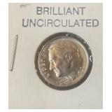 1973D brilliant uncirculated dime