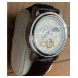 Silver Lucien Piccard Automatic 2 Eye Watch ,  White dial