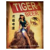 Vintage Tiger Beer Advertising sign 14 x 20