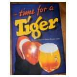 Vintage Tiger Beer Advertising sign 14 x 20