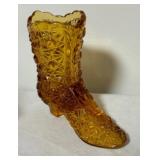 Vintage Amber Glass Boot