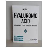 NEW NIGHT HYALURONIC ACID FIRMING SILK SHEET MASKS 10 ct NEW NIGHT HYALURONIC ACID FIRMING SILK SHEET MASKS 10 ct