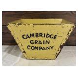 Vintage Cambridge Grain Company Wooden Bucket