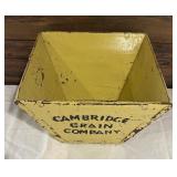 Vintage Cambridge Grain Company Wooden Bucket