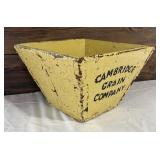 Vintage Cambridge Grain Company Wooden Bucket