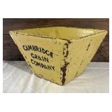 Vintage Cambridge Grain Company Wooden Bucket