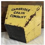 Vintage Cambridge Grain Company Wooden Bucket