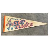 Vintage Minnesota Kicks Soccer Pennant