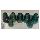 Variety of Vintage Glass Insulators