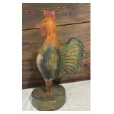 Decorative Wooden Rooster Figurine
