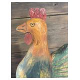 Decorative Wooden Rooster Figurine