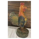 Decorative Wooden Rooster Figurine