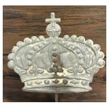Set of 2 Decorative Metal Crown Sculptures