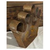 Set of 2 Decorative Metal Crown Sculptures