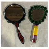 Two Whimsical Hand Mirrors