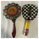 Two Whimsical Hand Mirrors