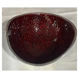 Set of 3 Simplydesignz Red and Silver Decorative Bowls