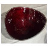 Set of 3 Simplydesignz Red and Silver Decorative Bowls