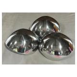 Set of 3 Simplydesignz Red and Silver Decorative Bowls