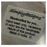 Set of 3 Simplydesignz Red and Silver Decorative Bowls