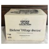 Department 56 Village Buildings including Nettie Quinn Puppets & Marionettes, Fagins Hide-A-Way and Thomas Mudge Timepieces