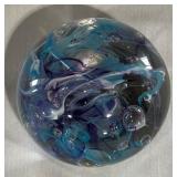 Pretty Art Glass Paperweight