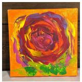 Vibrant Original Abstract Floral Painting by CB