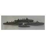 Vintage Die-Cast Metal Ship Figurines