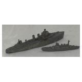 Vintage Die-Cast Metal Ship Figurines