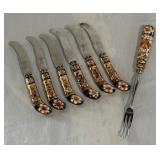 Royal Crown Derby Old Imari Tea or Butter Spreader with Coordinating Fork