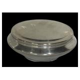 Tiffany & Co Hand Crafted Pewter Velvet Lined Trinket / Jewelry Box