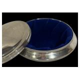 Tiffany & Co Hand Crafted Pewter Velvet Lined Trinket / Jewelry Box