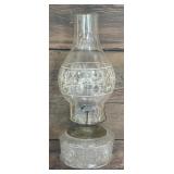 Vintage Oil Lamp with Porcelain Accented Base