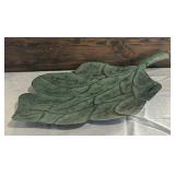 Metal Leaf Motif Platter
