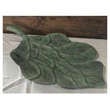 Metal Leaf Motif Platter